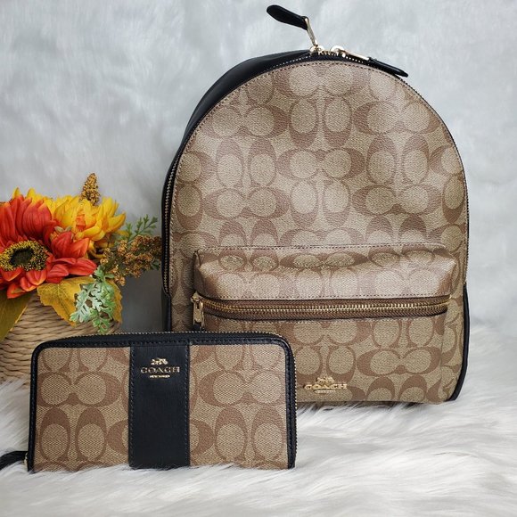 Coach Handbags - COACH MEDIUM CHARLIE BACKPACK AND WALLET COMBO
